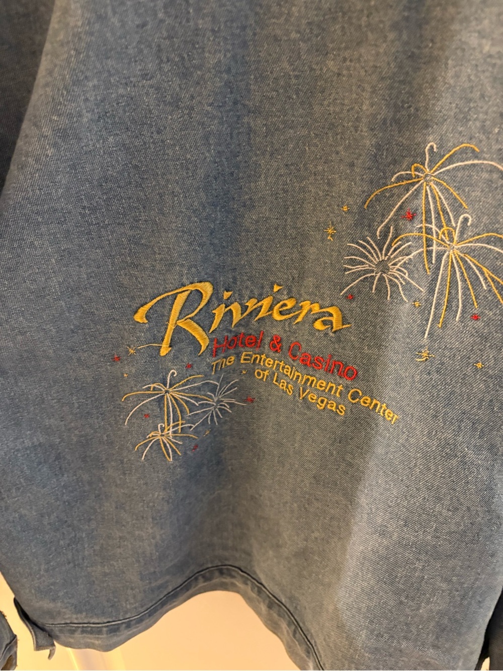 Vintage Vegas Riviera Casino Denim Jacket - Picture 8 of 16
